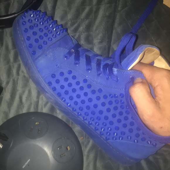 Stained Blue Christian Loubitons - Picture 6 of 6